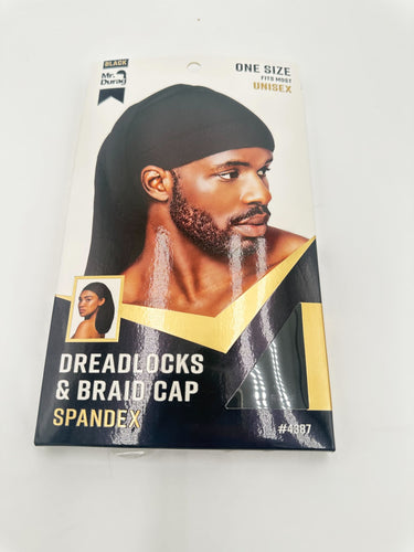 Mr. Durag Dreadlocks and Braid Cap Spandex One Size Black 4387 - ANNS BEAUTY SUPPLY
